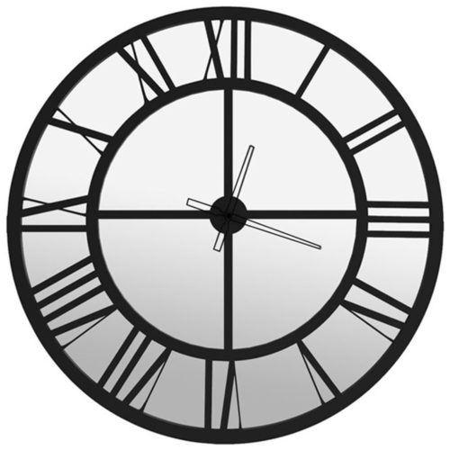zegar-azurowy-lustro-classic-czarny-90cm